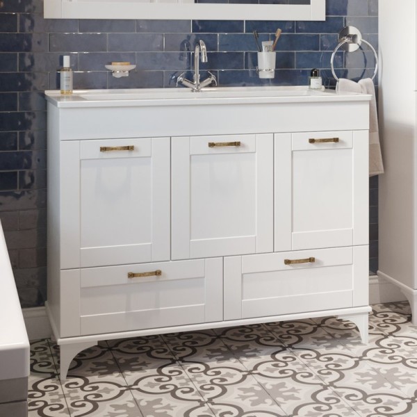 Тумба под раковину Sanflor Ванесса 105, напольная, белая