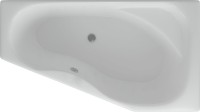 Акриловая ванна AQUATEK Медея MED180-0000012 R 170x95 см, угловая, правая, пристенная, белая, асимметричная, с каркасом, со сливом-переливом