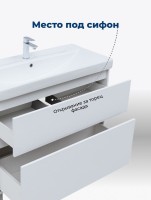 Тумба под раковину Aquanet Вега 80 794x460x790 напольная белый глянец Тумба под раковину Aquanet Вега 80 794x460x790 напольная белый глянец