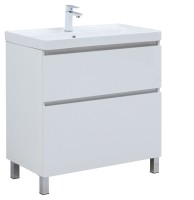 Тумба под раковину Aquanet Вега 80 794x460x790 напольная белый глянец Тумба под раковину Aquanet Вега 80 794x460x790 напольная белый глянец