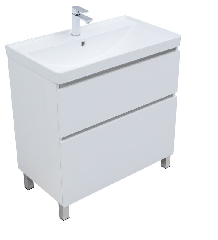 Тумба под раковину Aquanet Вега 80 794x460x790 напольная белый глянец