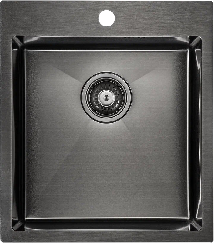 Комплект Мойка Paulmark Kroner PM214551-GM вороненая сталь + Измельчитель Intenso