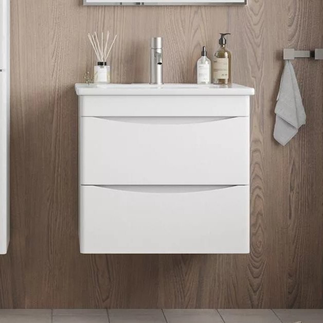 Тумба с раковиной SanStar Smile 60 подвесная