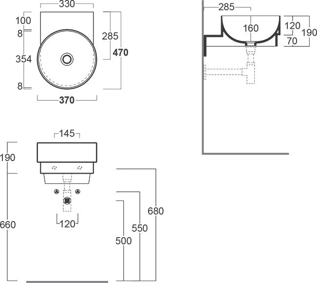 Накладная раковина Simas Po.Mo PO 05