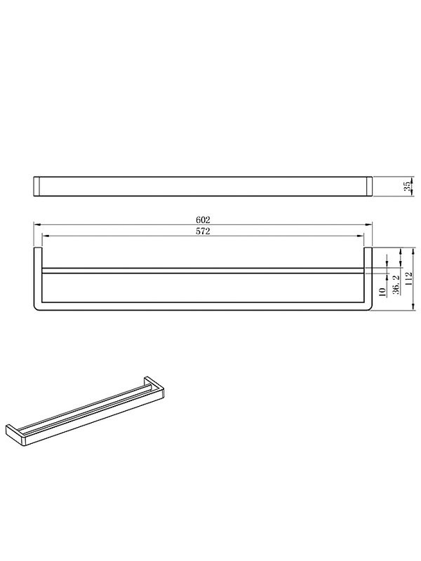 Держатель для полотенец AltroBagno Aperto 081404 Cr хром