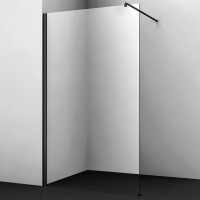 Душевая перегородка Wasserkraft Abens Abens 20W40 120 см, профиль черный + душевая стойка