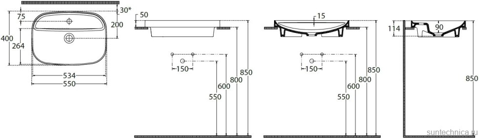 Раковина Allen Brau Fantasy Sphere 55x40, мятная