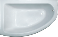 Ванна из искусственного камня Marmo Bagno Альба L 105x170 см, угловая, левая, пристенная, белая, асимметричная, на ножках
