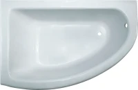 Ванна из искусственного камня Marmo Bagno Альба L 105x170 см, угловая, левая, пристенная, белая, асимметричная, на ножках
