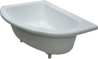 Ванна из искусственного камня Marmo Bagno Альба L 105x170 см, угловая, левая, пристенная, белая, асимметричная, на ножках