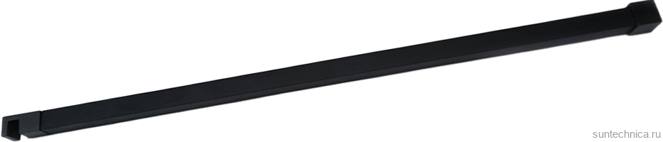 Душевая перегородка Abber Immer Offen AG63100B 100 см, профиль черный, стекло прозрачное