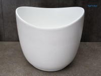 Накладная раковина GID Creativo N9303wg 36 матовая белая, белый графит, круглая, фаянс