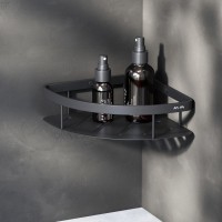 Полка AM.PM Sense L A7454122 угловая, черная Полка AM.PM Sense L A7454122 угловая, черная