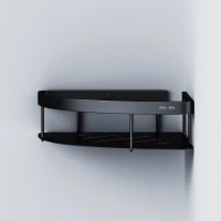 Полка AM.PM Sense L A7454122 угловая, черная Полка AM.PM Sense L A7454122 угловая, черная