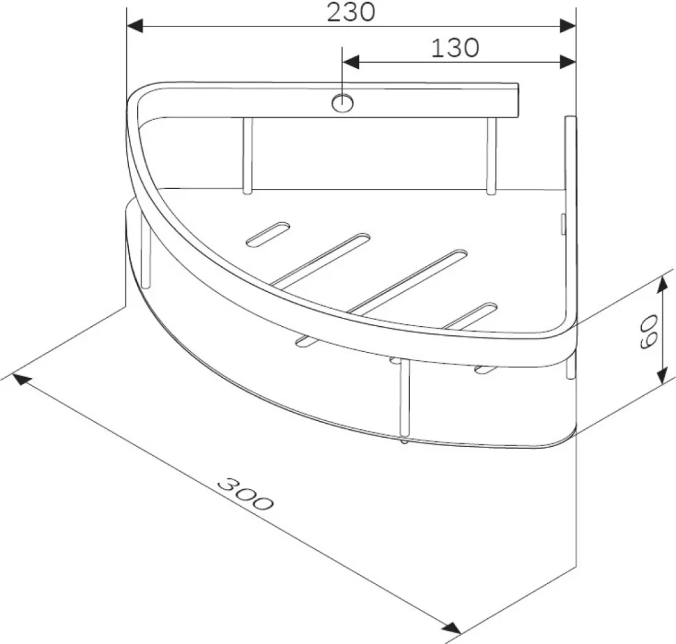 Полка AM.PM Sense L A7454122 угловая, черная