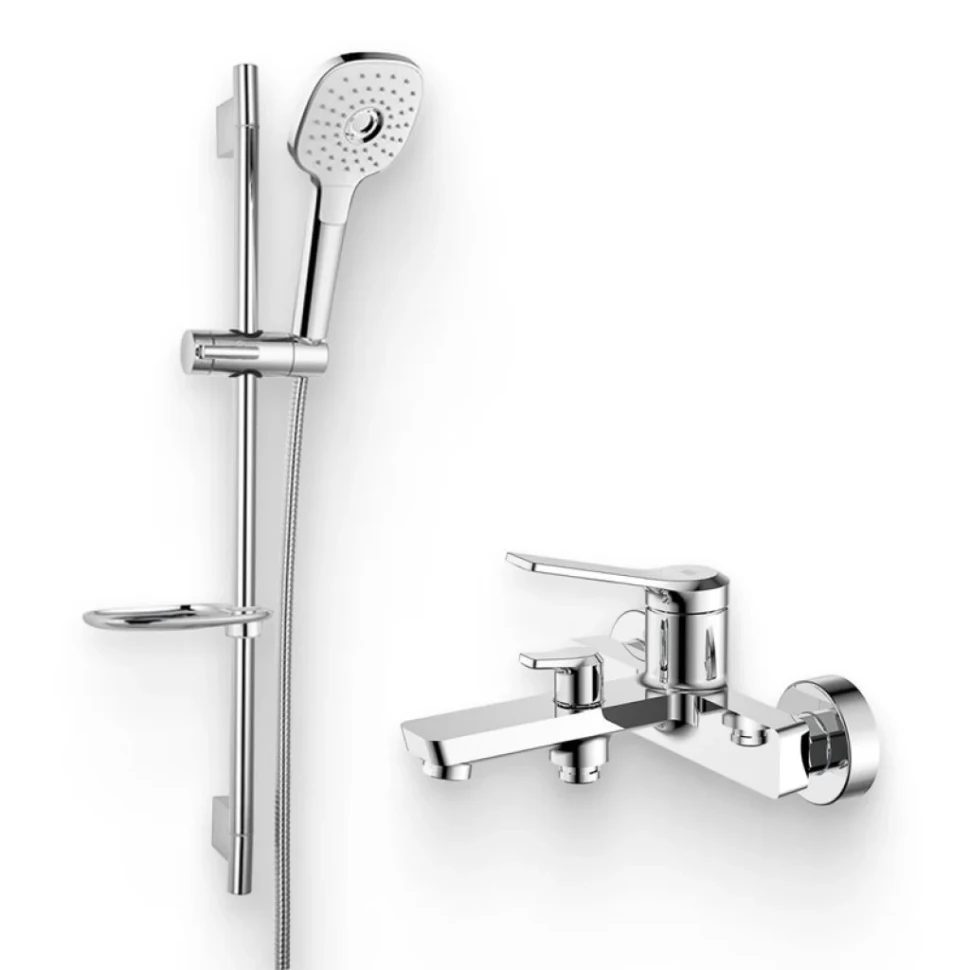 Душевой комплект Смеситель IDDIS Parker PARSB02i02WA, глянцевый хром + Гарнитур Sena