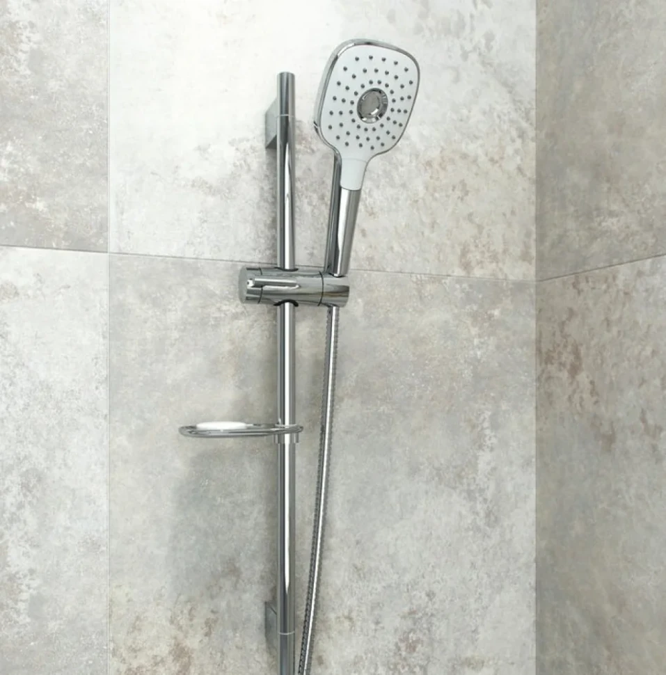 Душевой комплект Смеситель IDDIS Parker PARSB02i02WA, глянцевый хром + Гарнитур Sena