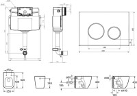 Комплект Lavinia Boho Унитаз приставной One 33024060 + Крышка-сиденье One 33290200 с микролифтом + Бачок скрытого монтажа RelFix 38020010 + Кнопка RelFix 3805004W