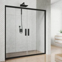 Душевая дверь в нишу Kubele DE019 D4-CLN-BLMT 225 см, профиль матовый черный