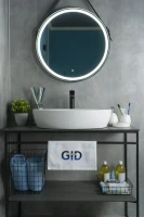 Накладная раковина GID Lago N9433 61 глянцевая белая, овальная, фаянс