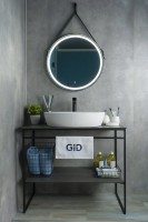 Накладная раковина GID Lago N9433 61 глянцевая белая, овальная, фаянс