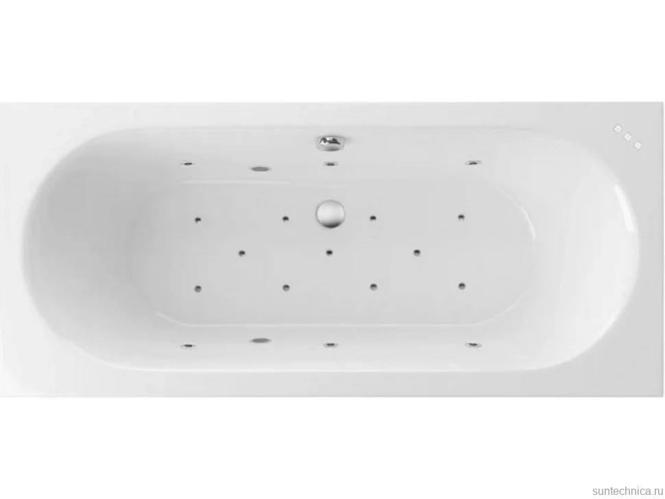 Акриловая ванна Excellent Oceana WAEX.OCE17.RELAX 170x75 см, встраиваемая, с гидромассажем, белая, с каркасом, со сливом-переливом