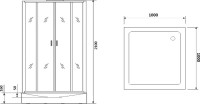 Душевая кабина Niagara Premium NG-6002-01Q 100х100х210, с низким поддоном