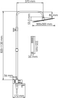 Душевая стойка Wasserkraft Abens 2000 A277.162.218.BM черная