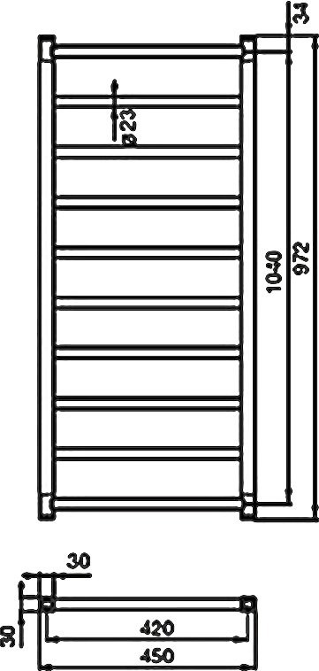 Полотенцесушитель водяной Zehnder Stalox STX-100-045 белый