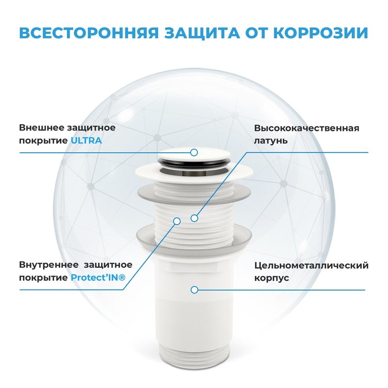 Комплект Раковина Lavinia Boho Bathroom Sink 33312010 + Донный клапан Wellsee Drainage System 182138000 матовый белый + Сифон 182108000 белый