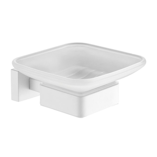 Мыльница Shevanik SG56C SG5603C настенная, стеклянная, белая