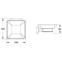 Мыльница Shevanik SG56C SG5603C настенная, стеклянная, белая