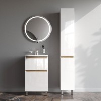 Тумба с раковиной AM.PM X-Joy 50 напольная, 2 ящика, белый глянец