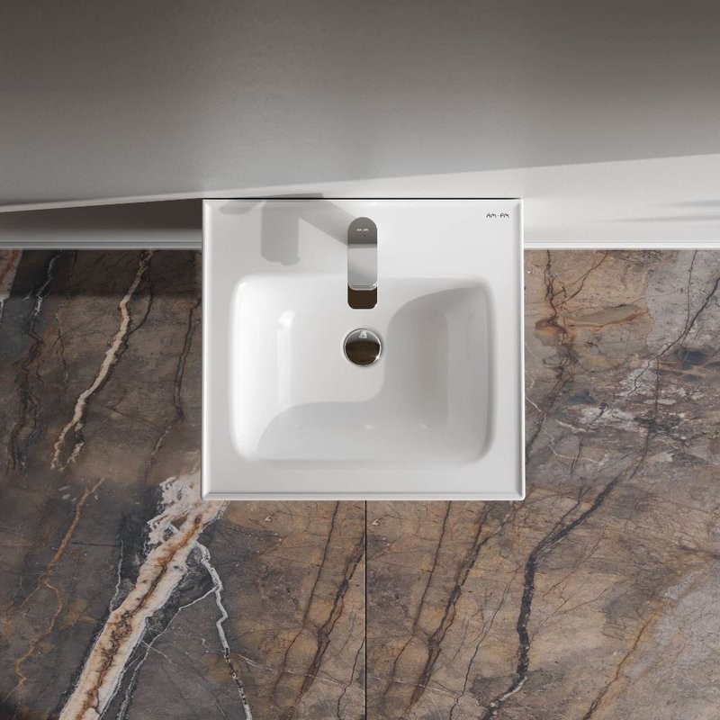 Тумба с раковиной AM.PM X-Joy 50 напольная, 2 ящика, белый глянец