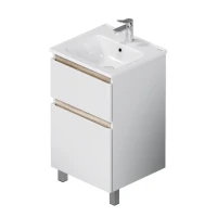 Тумба с раковиной AM.PM X-Joy 50 напольная, 2 ящика, белый глянец