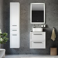 Мебель для ванной комнаты STWORKI Эстерсунд 60 белая матовая, роверелла с отверстием под смеситель в столешнице