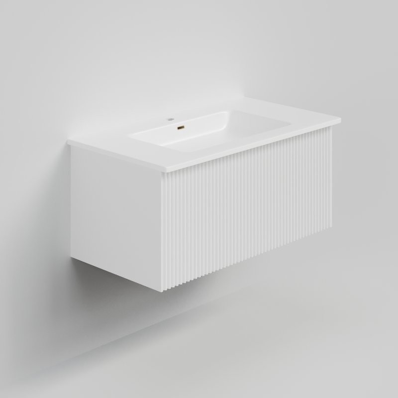 Тумба с раковиной La Fenice Terra 80 подвесная, bianca, раковина Slim Line 80 см