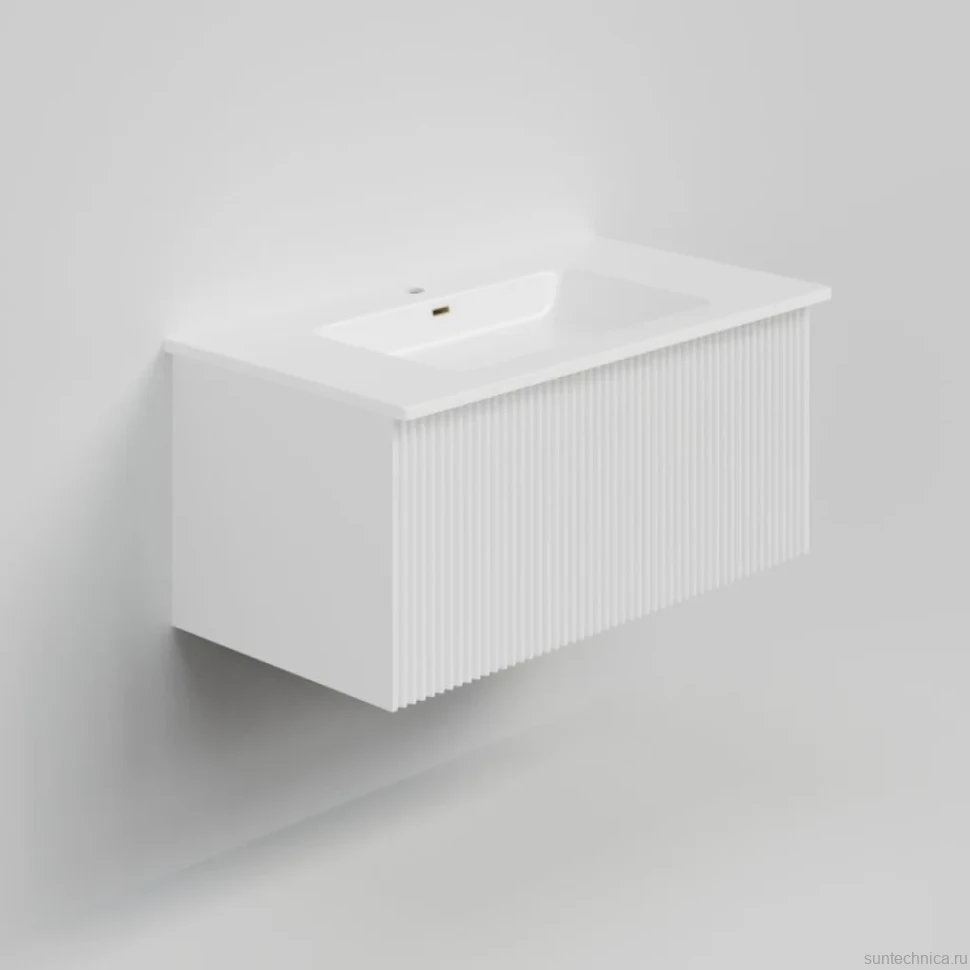 Тумба с раковиной La Fenice Terra 80 подвесная, bianca, раковина Slim Line 80 см