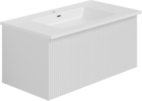 Тумба с раковиной La Fenice Terra 80 подвесная, bianca, раковина Slim Line 80 см