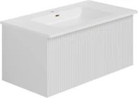 Тумба с раковиной La Fenice Terra 80 подвесная, bianca, раковина Slim Line 80 см