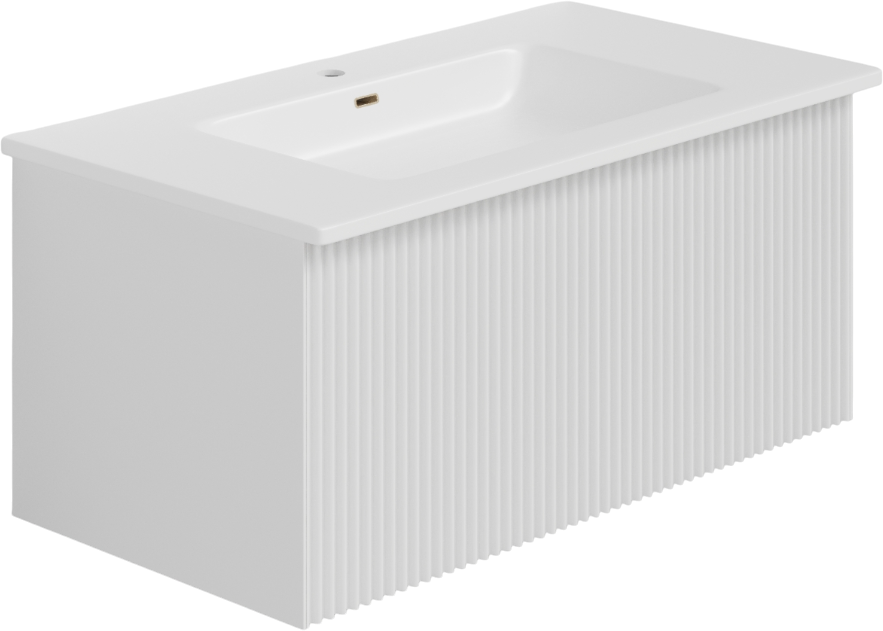 Тумба с раковиной La Fenice Terra 80 подвесная, bianca, раковина Slim Line 80 см