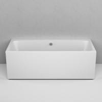 Акриловая ванна AM.PM Func 160x70 см, пристенная, белая, с каркасом
