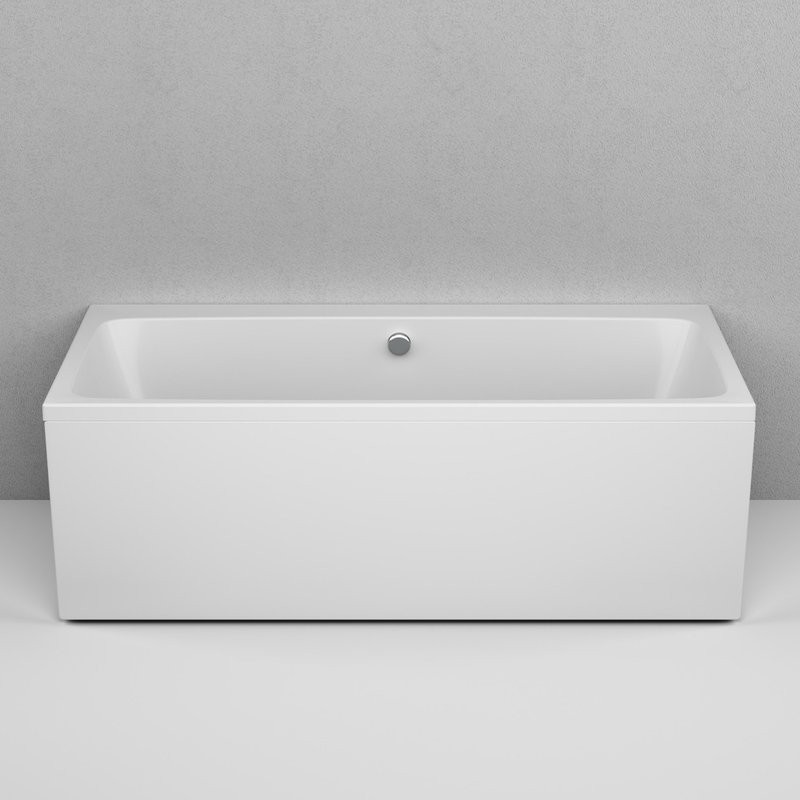 Акриловая ванна AM.PM Func 160x70 см, пристенная, белая, с каркасом