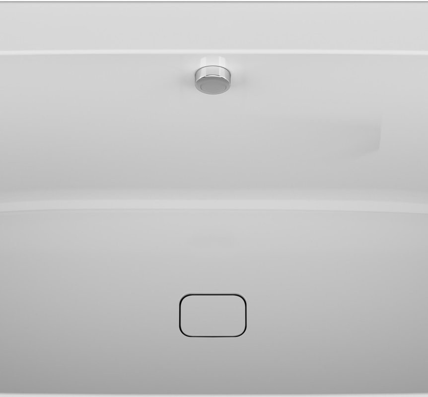 Акриловая ванна AM.PM Func 160x70 см, пристенная, белая, с каркасом