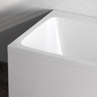 Акриловая ванна AM.PM Func 160x70 см, пристенная, белая, с каркасом