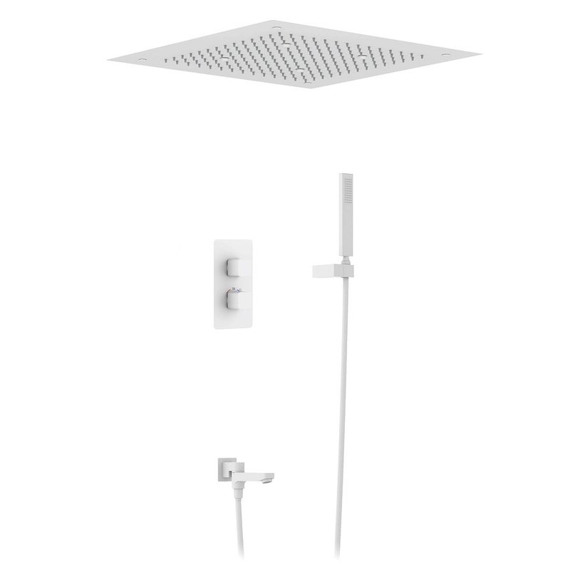 Душевой комплект Timo Petruma SX-5019/16SM С ВНУТРЕННЕЙ ЧАСТЬЮ, белый матовый