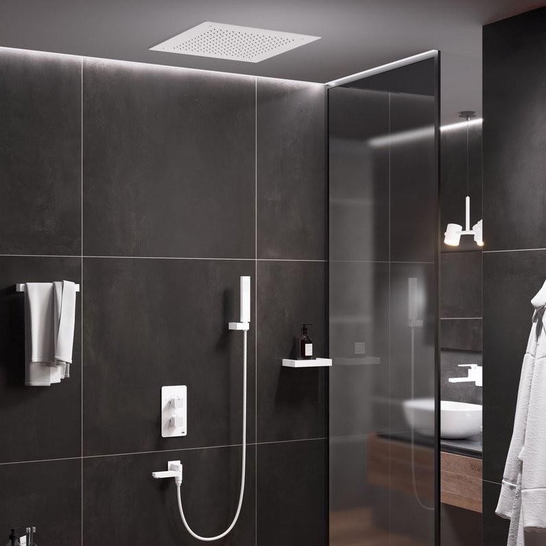 Душевой комплект Timo Petruma SX-5019/16SM С ВНУТРЕННЕЙ ЧАСТЬЮ, белый матовый