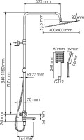 Душевая стойка Wasserkraft Aller A199.119.141.010.CH Thermo с термостатом, хром