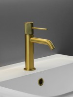 Смеситель для раковины AltroBagno Bilancia AltroBagnoBilancia0142BG матовое золото Смеситель для раковины AltroBagno Bilancia AltroBagnoBilancia0142BG матовое золото