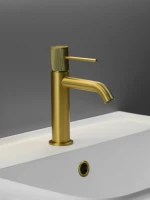 Смеситель для раковины AltroBagno Bilancia AltroBagnoBilancia0142BG матовое золото Смеситель для раковины AltroBagno Bilancia AltroBagnoBilancia0142BG матовое золото